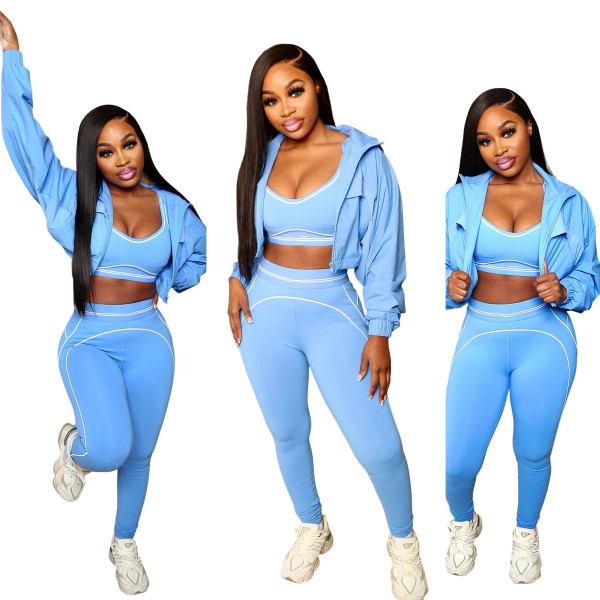 Sleeveless sports vest, high waist, hip lifting, abdominal tightening, fitness yoga suit set