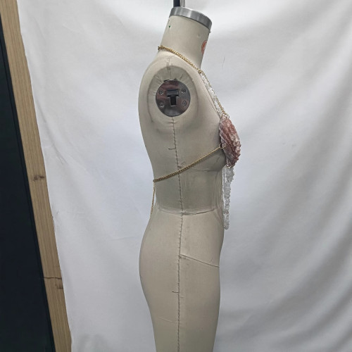 Shell vest, chest decoration, body chain, neck hanging top