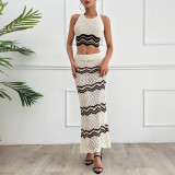 Hollow knitted beach dress