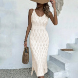 Knitted beach bikini swimsuit, cover up dress