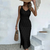 Knitted beach bikini swimsuit, cover up dress