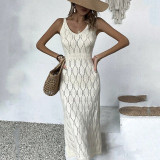 Knitted beach bikini swimsuit, cover up dress