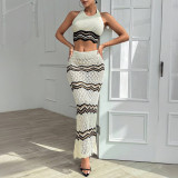 Hollow knitted beach dress
