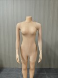 Super elastic glossy body socks, see through jumpsuit shorts