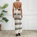 Hollow knitted beach dress