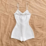 Tight hollow metal five-star one-piece swimsuit