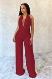 Hanging neck, swinging collar, big backless, tied rope, mesh, two-piece set