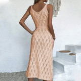 Knitted beach bikini swimsuit, cover up dress
