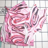 Square scarf+one-piece swimsuit