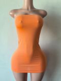 Strapless short skirt dress