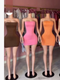 Strapless short skirt dress