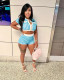 Thousand Bird Short sleeved Top Tight Shorts Set