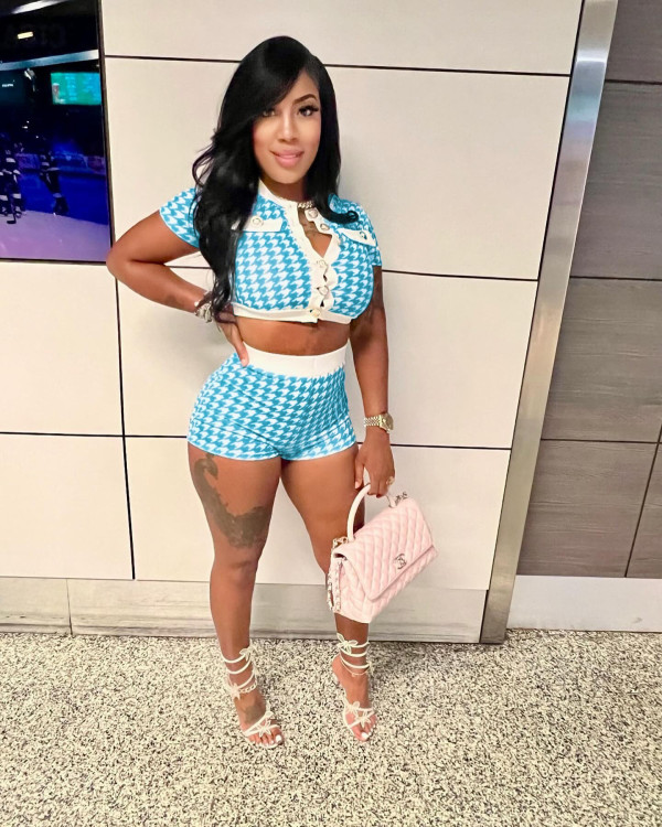 Thousand Bird Short sleeved Top Tight Shorts Set