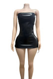 Bilateral corns frenulum wrapped chest dress short skirt