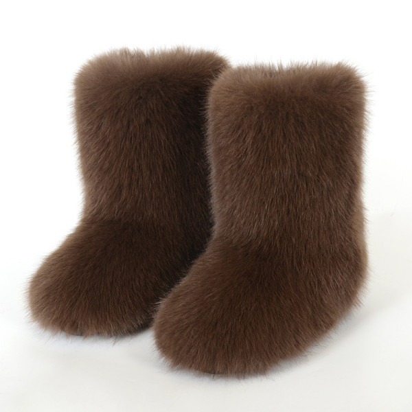 fur furry snow boots and shoesSC986230816981