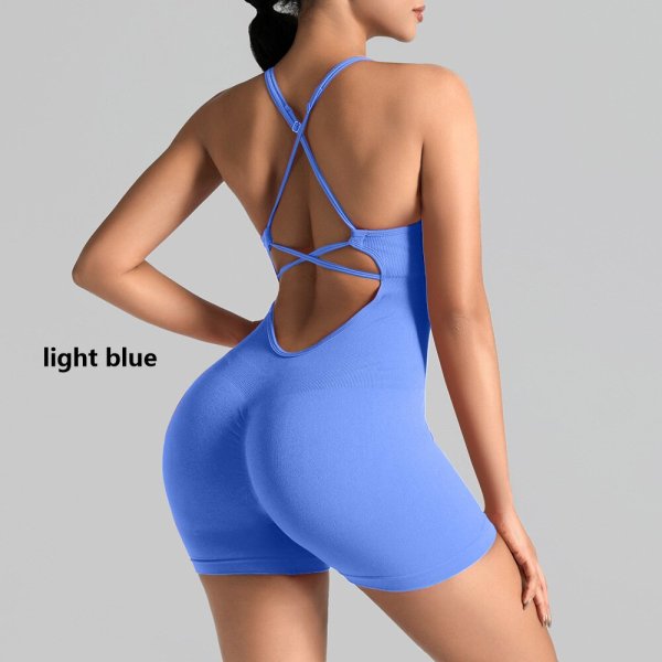 Solid color fitness clothes, quick drying clothes, yoga jumpsuit