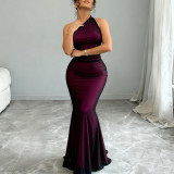 Waist pack hip sleeveless evening dress dress