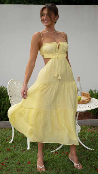 V-neck sleeveless solid color splicing large swing long dress