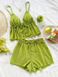 Strap top, low cut, backless, lace up vest