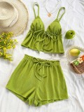 Strap top, low cut, backless, lace up vest