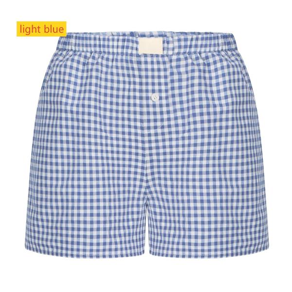 High waisted loose wide leg checkered shorts
