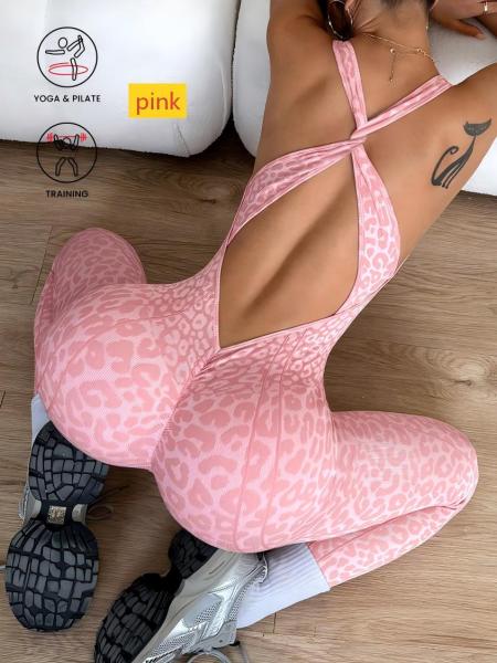 Cross backless one-piece yoga suit