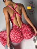 Cross backless one-piece yoga suit
