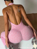 Backless one-piece yoga suit