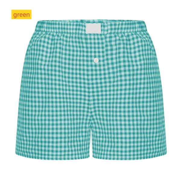 High waisted loose wide leg checkered shorts