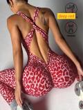 Cross backless one-piece yoga suit