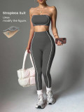 Color blocked patchwork yoga pants