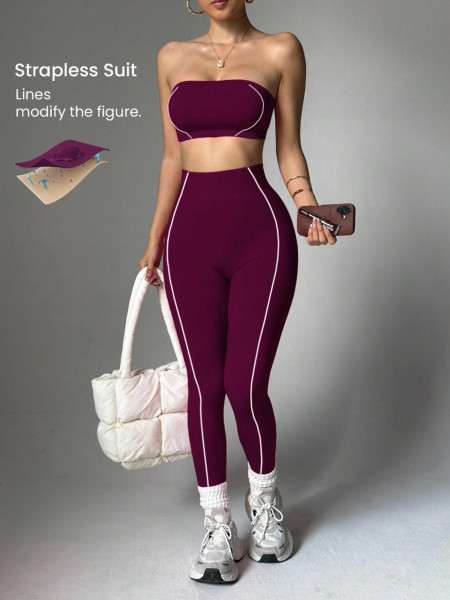 Color blocked patchwork yoga pants