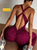 Cross backless one-piece yoga suit