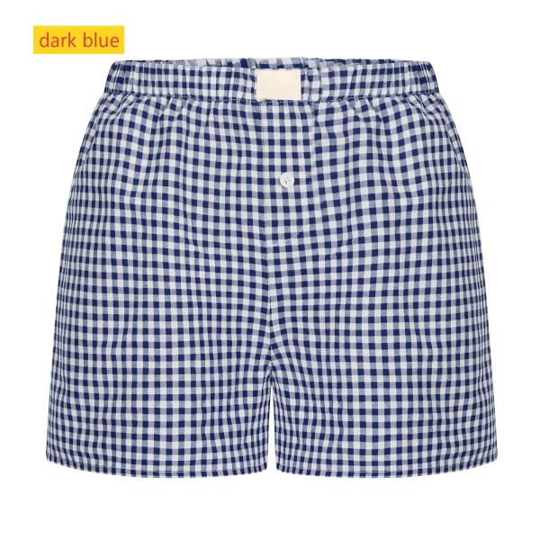 High waisted loose wide leg checkered shorts