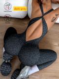Cross backless one-piece yoga suit