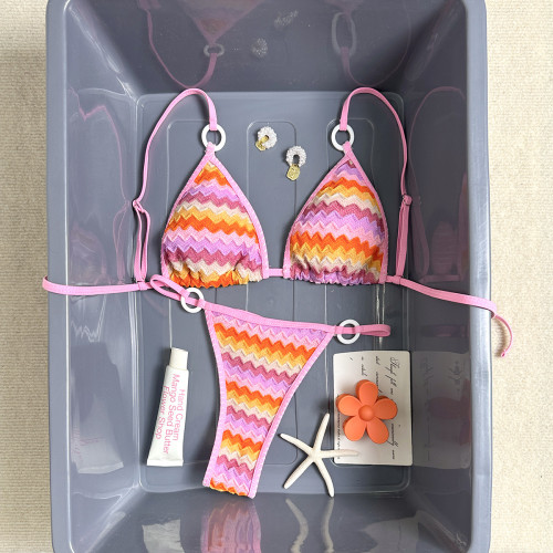 Striped gradient bikini