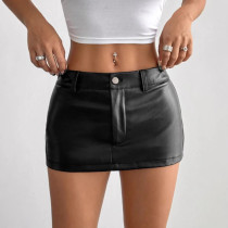 PU leather bag hip skirt PU leather bag hip skirt