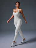 Sports hip lifting and backless jumpsuit