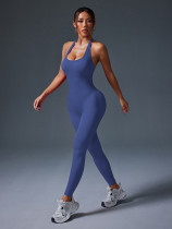 Sports hip lifting and backless jumpsuit