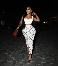 Vest and pants set, crescent print two-piece set