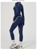 Small stand up collar zipper cardigan jacket tight sports suit