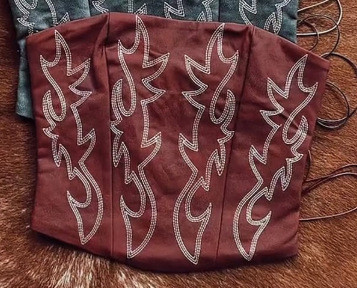 Digital printed vest top wrapped around the chest