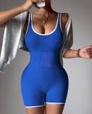 U-back yoga suit jumpsuit shorts with chest cushion