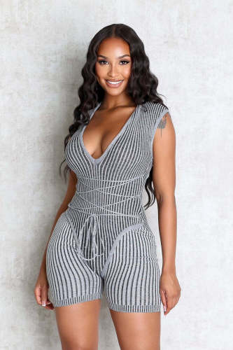 Lace knit jumpsuit
