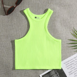Hanging neck and wearing quick drying cross shaped vest short top