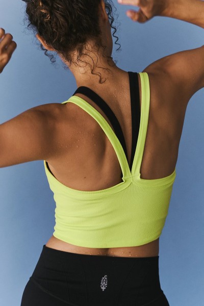 Threaded camisole vest, seamless bra top
