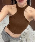 Hanging neck and wearing quick drying cross shaped vest short top