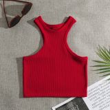 Hanging neck and wearing quick drying cross shaped vest short top