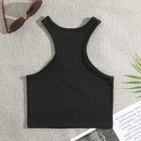 Hanging neck and wearing quick drying cross shaped vest short top