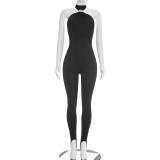 Off shoulder sleeveless jumpsuit